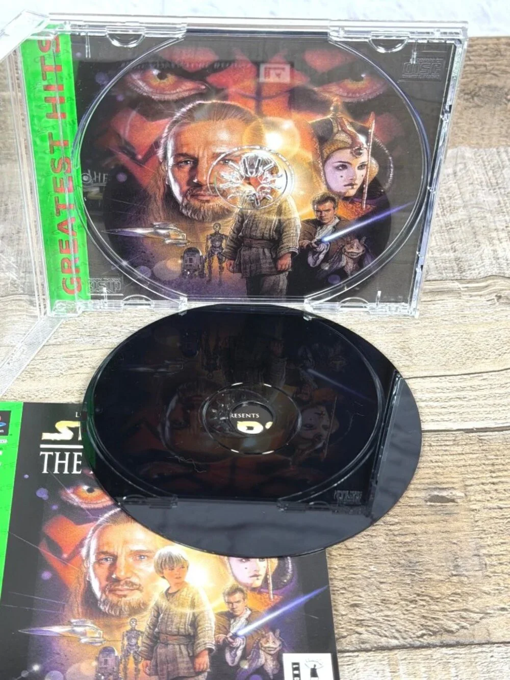 Vintage Star Wars Phantom Menace Greatest Hits Sony PlayStation PS1 CIB Tested
